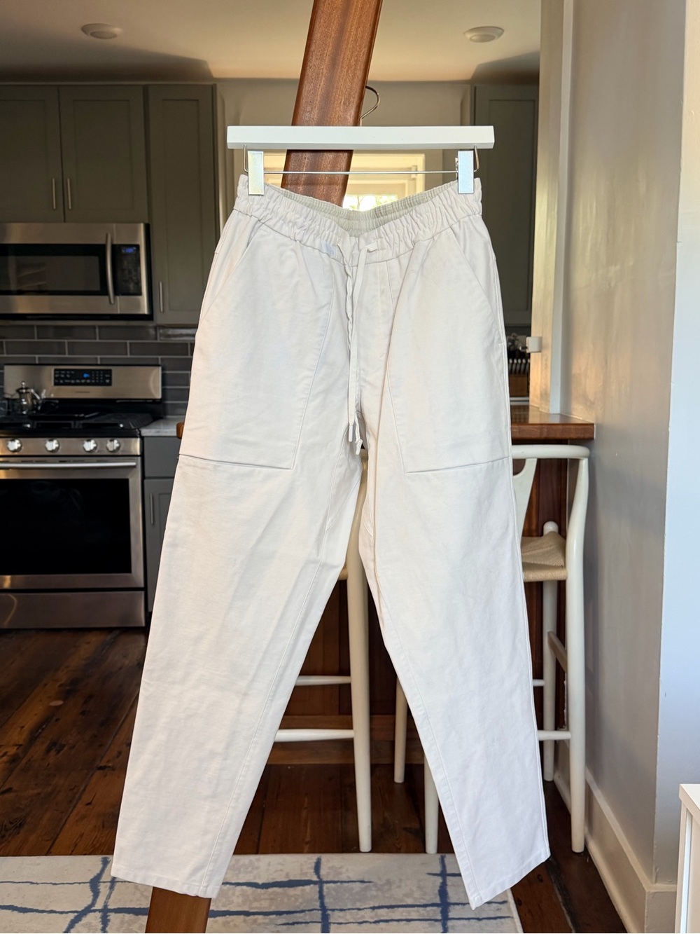 lululemon athletica Men's Cream Drawstring Tapered Chinos